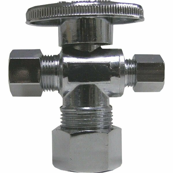 Proline 5/8 In. OD x 3/8 In. OD x 3/8 In. OD Brass Cross Valve 194-322HC